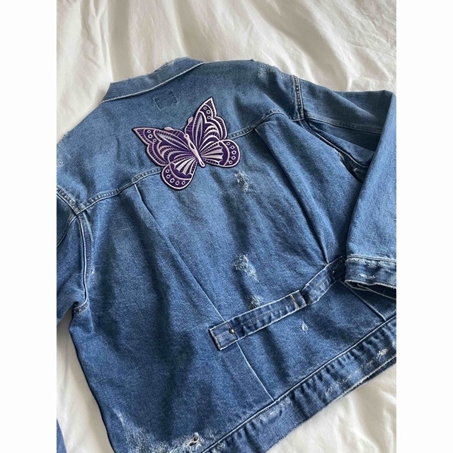 NEEDLESNEEDLES Papillon Patches Jean Jacket