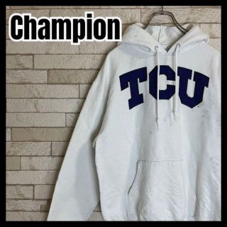 チャンピオン(Champion)のChampion パーカー フーディー スウェット TCU カレッジ 大学 古着(パーカー)