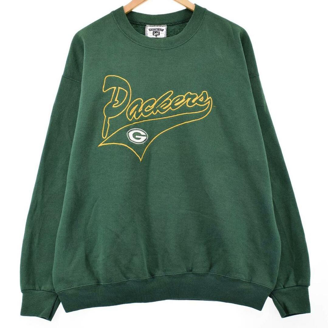 90年代 リー Lee SPORT GREEN BAY PACKERS グリーンベイパッカーズ スウェットシャツ トレーナー USA製 メンズL ヴィンテージ /eaa300633