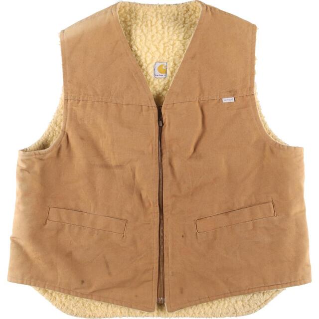 古着 80年代 カーハート Carhartt ダック地ベスト USA製 メンズXL