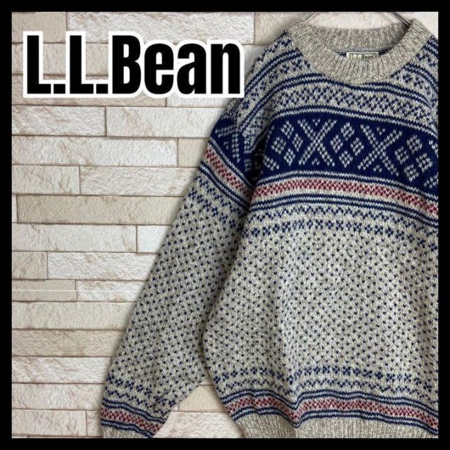 USA製】L.L.Bean ウール ニット セーター ノルディック 民族 レア 