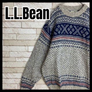 エルエルビーン(L.L.Bean)の【USA製】L.L.Bean ウール ニット セーター ノルディック 民族 レア(ニット/セーター)