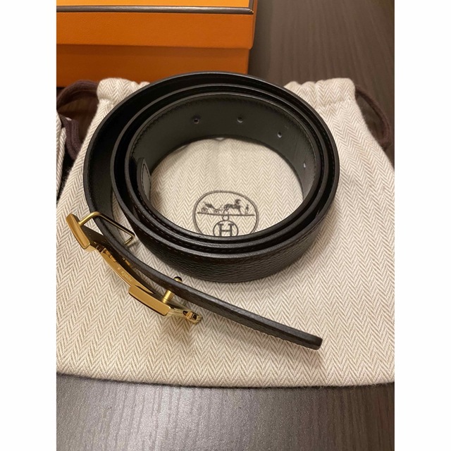 特別セーフ HERMES エルメス ベルト CEINTURE FEMME QUERIDA 32 LONGUE 054567CK メンズ レザー  ブラウン