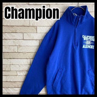 チャンピオン(Champion)のChampion ハーフジップ スウェット カレッジ 大学 ワンポイント 冬(スウェット)