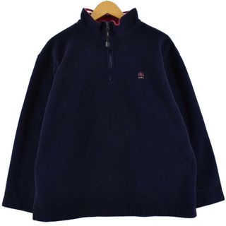 トミーヒルフィガー(TOMMY HILFIGER)の古着 トミーヒルフィガー TOMMY HILFIGER ハーフジップ フリースプルオーバー メンズL /eaa306935(その他)