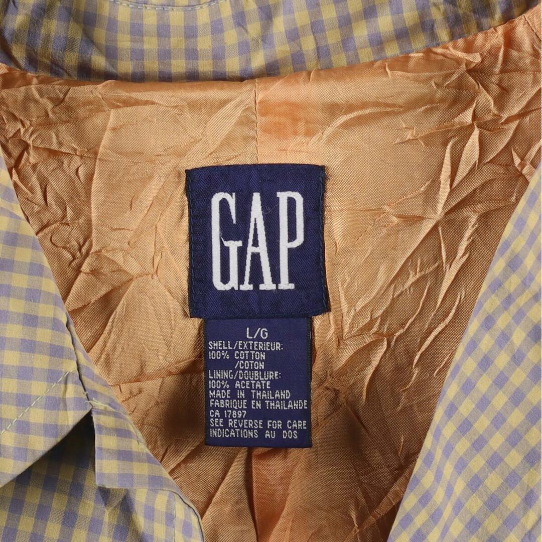 GAP(ギャップ)の古着 90年代 ギャップ GAP オールドギャップ ギンガムチェック ステンカラーコート バルマカーンコート レディースXL ヴィンテージ /eaa298872 レディースのジャケット/アウター(その他)の商品写真