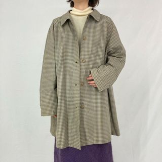 ギャップ(GAP)の古着 90年代 ギャップ GAP オールドギャップ ギンガムチェック ステンカラーコート バルマカーンコート レディースXL ヴィンテージ /eaa298872(その他)