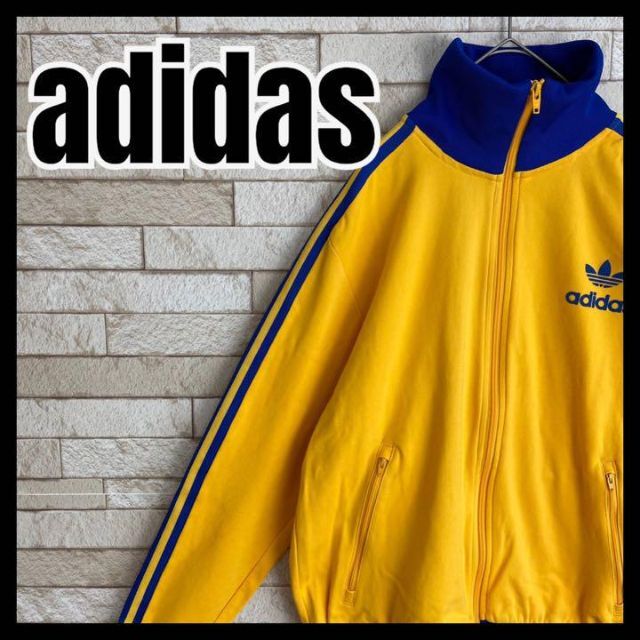 【激レアサイズ】adidas トラックジャケット ジャージ リブカラー 両面トップス