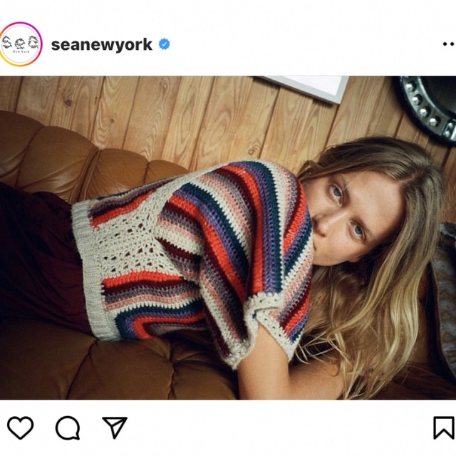 Sea New York(シーニューヨーク)のseanewyork シーニューヨーク 鍵編みニット レディースのトップス(ニット/セーター)の商品写真