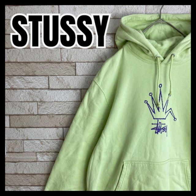 STUSSY パーカー クラウンロゴ スウェット ストリート レア オールド