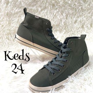 ケッズ(Keds)のd161【Keds ケッズ】レースアップ スニーカー ナイロン オリーブ 24(スニーカー)