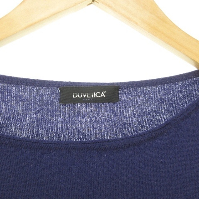 DUVETICA(デュベティカ)のデュベティカ ダウン エルボーパッチ カシミヤ セーター 38 紺 IBO33 レディースのトップス(ニット/セーター)の商品写真