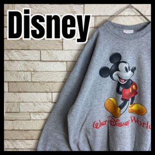 ディズニー(Disney)のDisney スウェット mickey キャラクター 夢の国 太アーム ゆるダボ(スウェット)