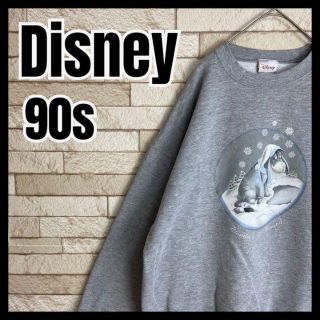 Disney 90s スウェット イーヨ キャラ 雪 クリスマス 太アーム 冬(スウェット)