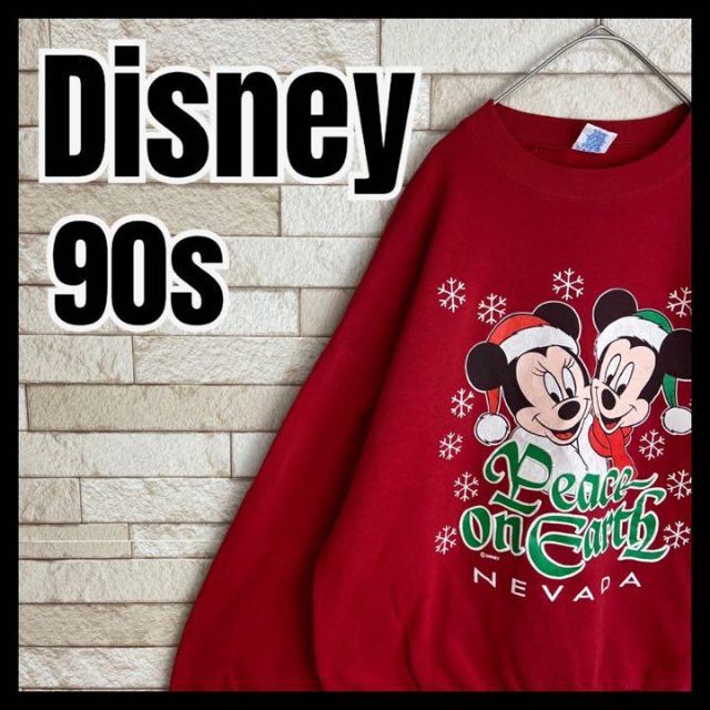 Disney 90s スウェット ミッキー ミニー クリスマス サンタ キャラ メンズのトップス(スウェット)の商品写真