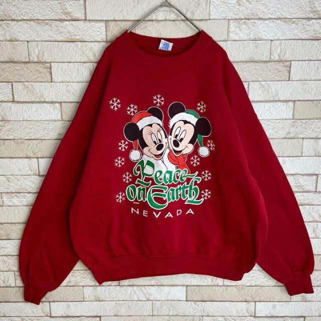 Disney 90s スウェット ミッキー ミニー クリスマス サンタ キャラ メンズのトップス(スウェット)の商品写真