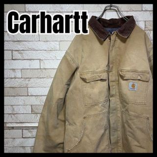 Carhartt ダックジャケット 襟コーデュロイ ブルゾン 雰囲気抜群 古着