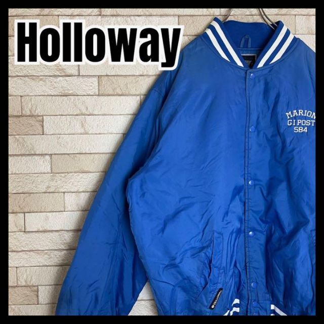 Holloway ナイロン スタジャン ブルゾン アウター リブライン 刺繍 メンズのジャケット/アウター(スタジャン)の商品写真