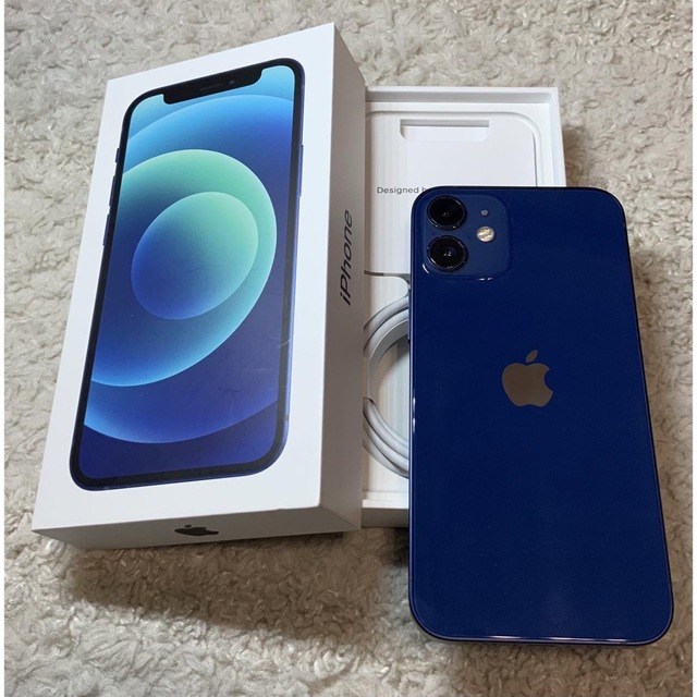 定番の中古商品 Apple simフリー 青 128GB blue mini iPhone12