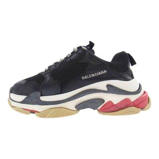 バレンシアガ(Balenciaga)のBALENCIAGA バレンシアガ スニーカー 512175 TRIPLE S TRAINERS トリプルS トリプルソール レースアップ ローカット スニーカー ブラック系 27.0cm【中古】(スニーカー)