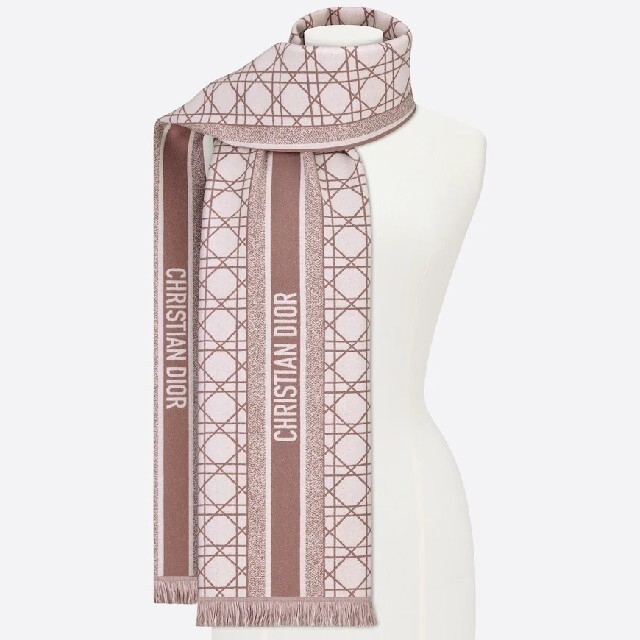 Christian Dior(クリスチャンディオール)の【極美品】DIOR CANNAGE スカーフ◼️マフラー カシミヤ レディースのファッション小物(マフラー/ショール)の商品写真