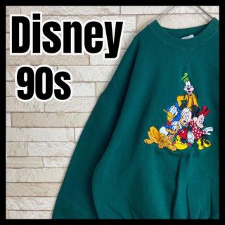 90s Disney 刺繍 スウェット ミッキー ミニー グーフィー ドナルド(スウェット)