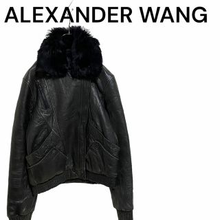 アレキサンダーワン(Alexander Wang)の【廃盤】アレキサンダーワン 3way レザージャケット レディース 4 黒 L(ライダースジャケット)