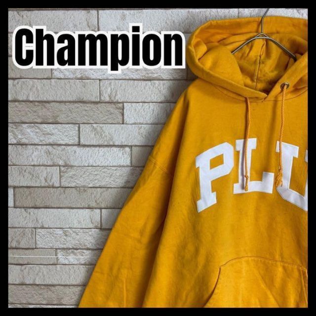 Champion パーカー plu カレッジ 大学 アーチ 太アーム ゆるダボ ...