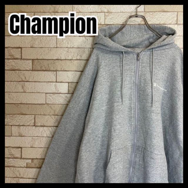 【ビッグサイズ】Champion パーカー ジップアップ 太アーム ゆるダボトップス