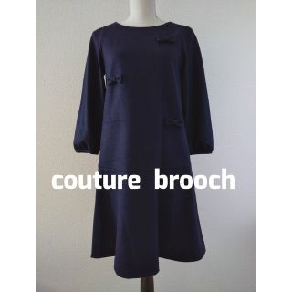 クチュールブローチ(Couture Brooch)のcouture brooch　膝丈リボンワンピース　M(ひざ丈ワンピース)