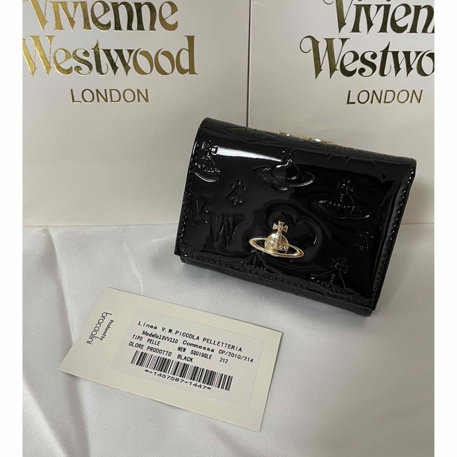 Vivienne Westwood ミニウォレット　新品　三つ折り財布　ブラック