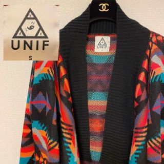 ユニフ(UNIF)の【☆美品☆】UNIF ユニフ　カーディガン　カラフル　アクリル(カーディガン)