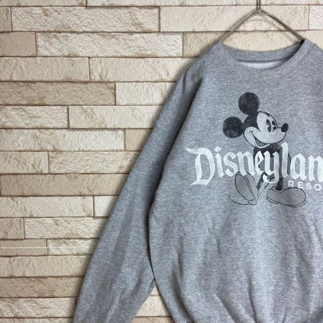 Disney(ディズニー)のDisney Hanes スウェット ミッキーマウス キャラ 可愛い 冬 古着 メンズのトップス(スウェット)の商品写真