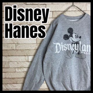 ディズニー(Disney)のDisney Hanes スウェット ミッキーマウス キャラ 可愛い 冬 古着(スウェット)