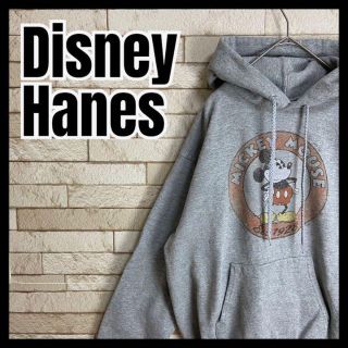 ディズニー(Disney)のDisney Hanes パーカー ミッキー キャラクター 可愛い スエット(パーカー)