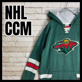 シーシーエム(CCM)のCCM NHL スウェット ミネソタ ワイルド 刺繍 ホッケー ストリート 冬(パーカー)