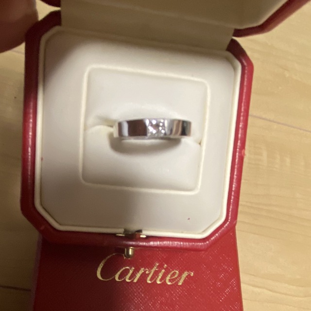 Cartier(カルティエ)のカルティエタンクリングダイヤモンドホワイトゴールド47 レディースのアクセサリー(リング(指輪))の商品写真