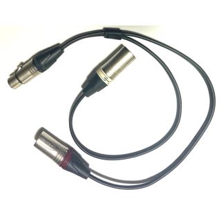 XLR 5pin - XLR 3pin x 2ch 分岐変換 53cm(ケーブル)