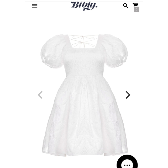 bibiy white ELLE PUFF MINI DRESS