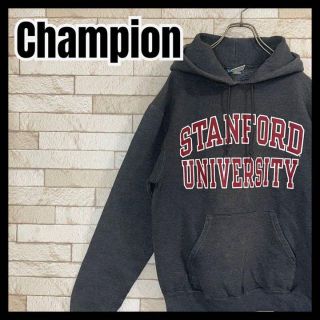 チャンピオン(Champion)のChampion パーカー 2段ロゴ フェード 雰囲気抜群 古着 スエット 冬(パーカー)