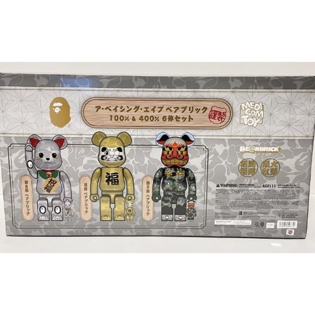 BE@RBRICK BAPE 招き猫 達磨 獅子舞 100% & 400%