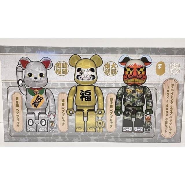 BE@RBRICK BAPE 招き猫 達磨 獅子舞 100% & 400%