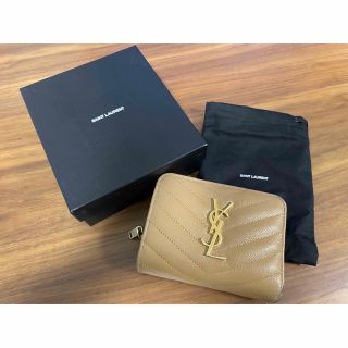 サンローラン(Saint Laurent)のサンローラン　二つ折り財布　ベージュ(財布)