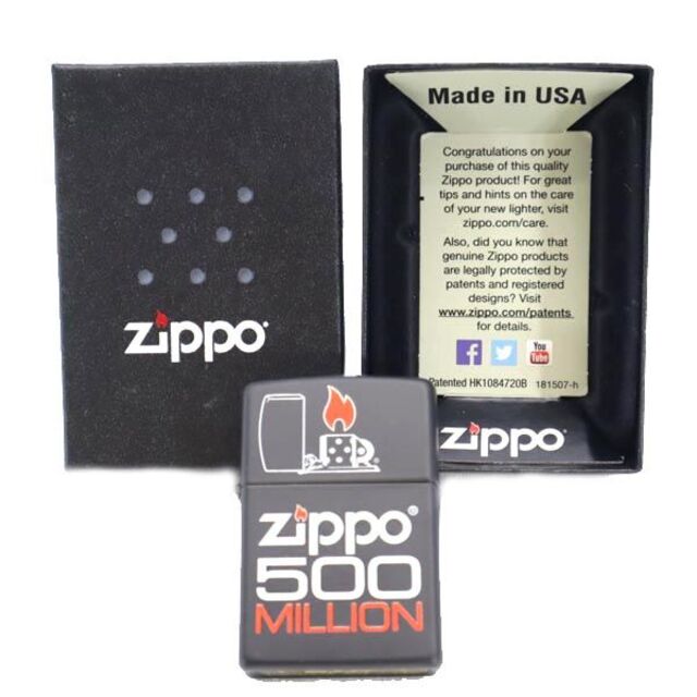 ジッポー 2015年　USA製 500MILLION オイルライター ブラック系 ZIPPO メンズ  221024