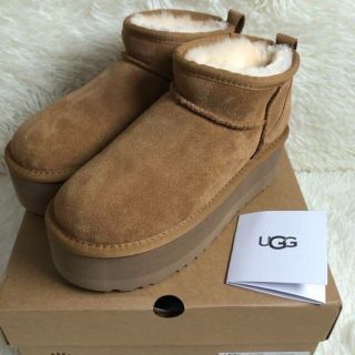 UGG チェスナット　24cm  7 クラシックウルトラミニ プラットフォーム