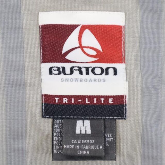 バートン ロゴ刺繍 スノーボードジャケット M 赤×アイボリー BURTON