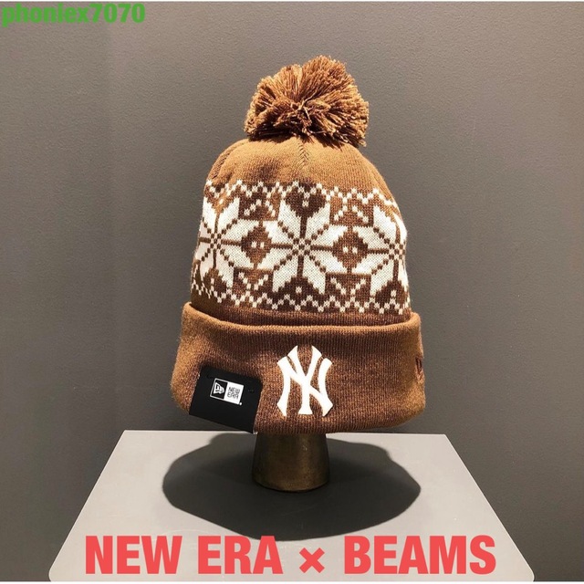 NEW ERA × BEAMS 別注 Snow Pon Pon Knit Cap