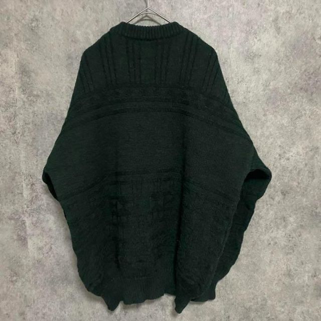 90s Burberrys バーバリー 刺繍 ニット メンズ 46 深緑 A2 - 6