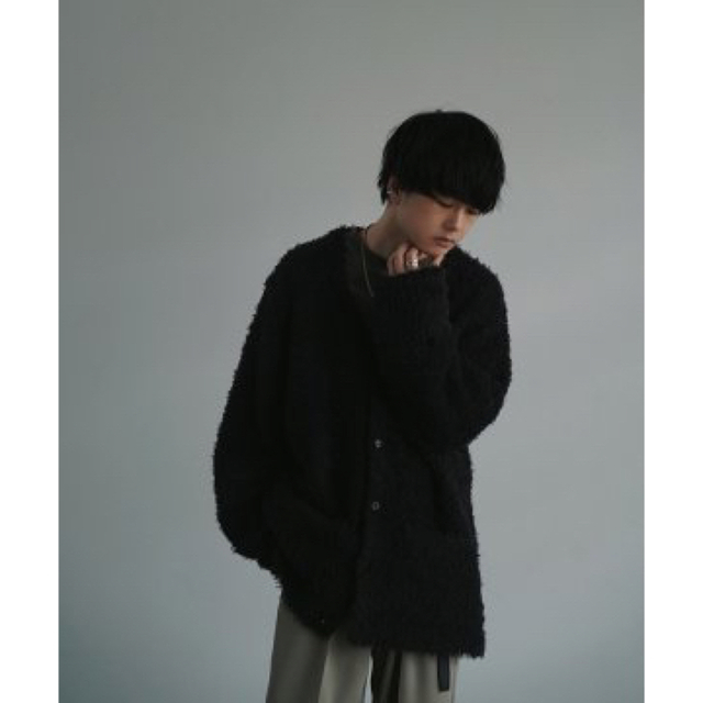 LIDNM FEATHER YARN LOOSE CARDIGAN 再販版