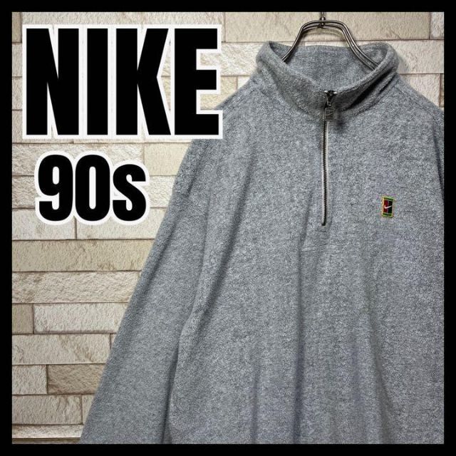 NIKE(ナイキ)の90s NIKE ボア ハーフジップ レア 刺繍 スウェット フリース スポーツ メンズのトップス(ニット/セーター)の商品写真